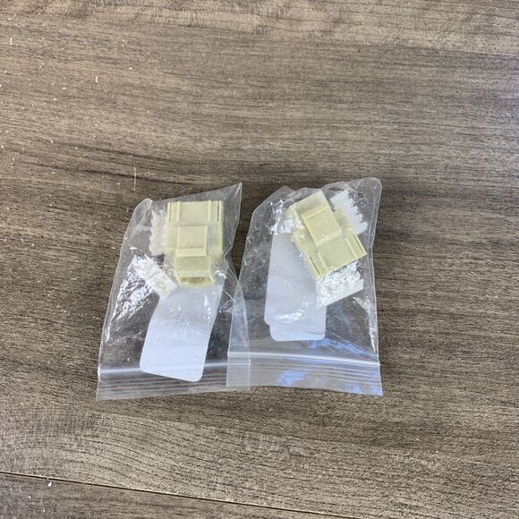 2PC CAT6 RJ45 Ethernet Keystone Network Connector Jack Coupler Wall Plate Extend - Picture 2 of 8